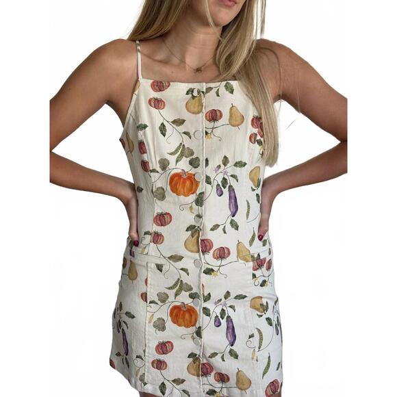 NEW BAILEY ROSE opal fall harvest buttoned mini dress in cream - Picture 4 of 4